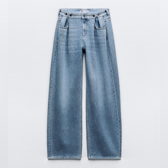 NWT Zara Loose Fit Wide Leg Z1975 Jeans Size 8 - Picture 4 of 11